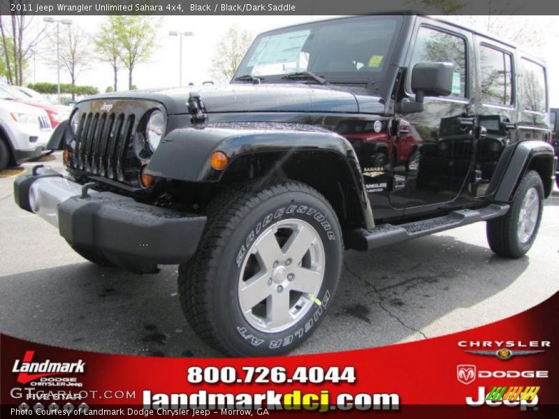 Black / Black/Dark Saddle 2011 Jeep Wrangler Unlimited Sahara 4x4