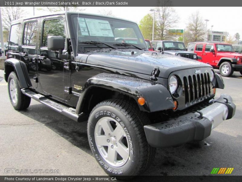 Black / Black/Dark Saddle 2011 Jeep Wrangler Unlimited Sahara 4x4