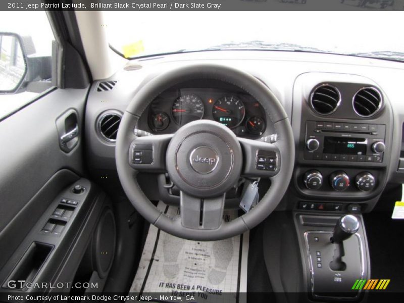 Brilliant Black Crystal Pearl / Dark Slate Gray 2011 Jeep Patriot Latitude