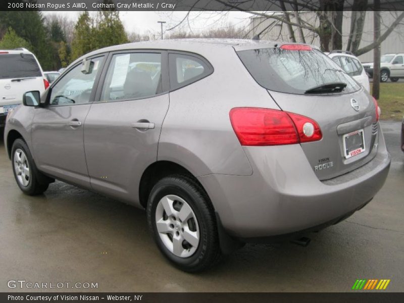 Gotham Gray Metallic / Gray 2008 Nissan Rogue S AWD