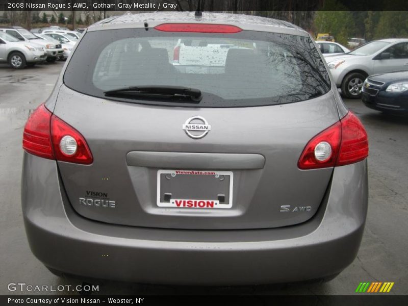 Gotham Gray Metallic / Gray 2008 Nissan Rogue S AWD