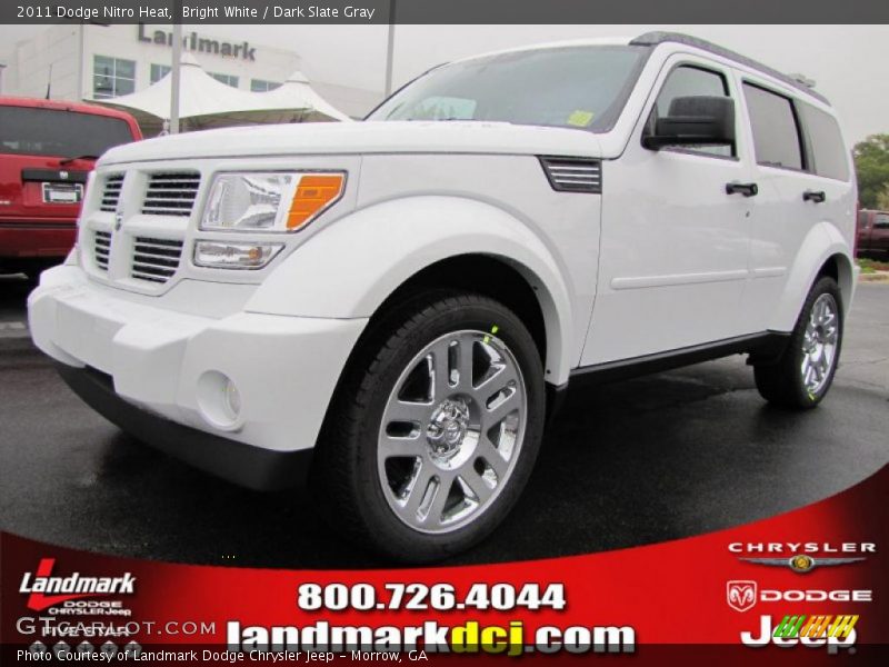 Bright White / Dark Slate Gray 2011 Dodge Nitro Heat