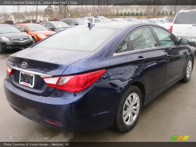 Indigo Blue Pearl / Gray 2011 Hyundai Sonata GLS