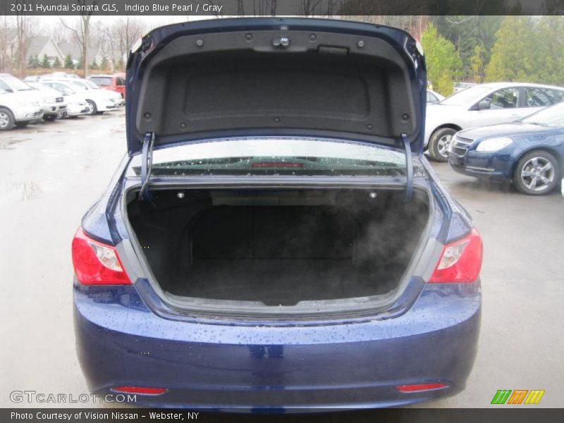Indigo Blue Pearl / Gray 2011 Hyundai Sonata GLS