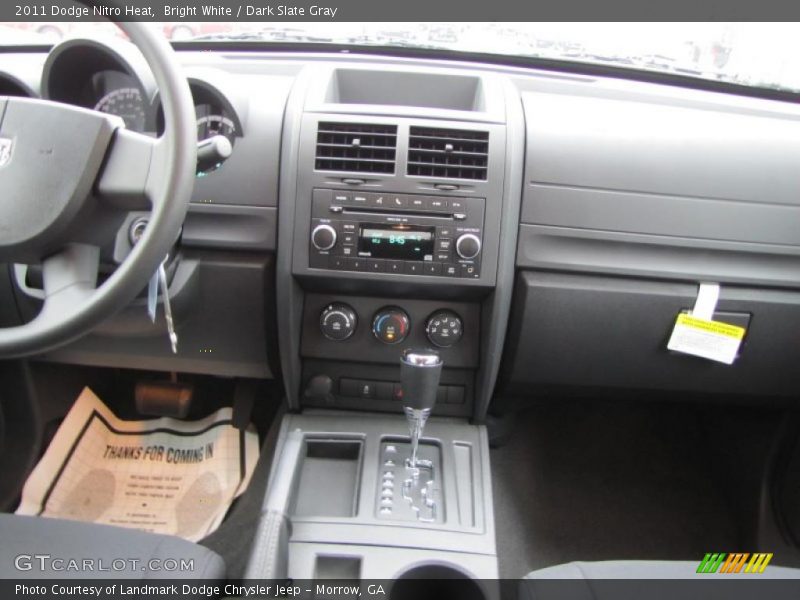 Bright White / Dark Slate Gray 2011 Dodge Nitro Heat