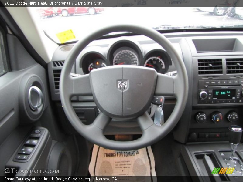 Bright White / Dark Slate Gray 2011 Dodge Nitro Heat