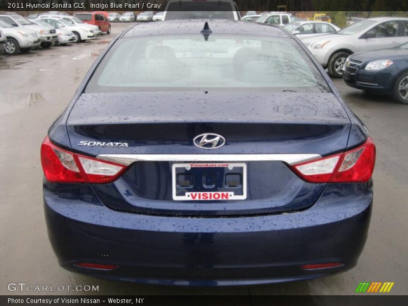 Indigo Blue Pearl / Gray 2011 Hyundai Sonata GLS
