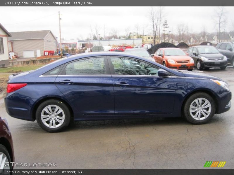 Indigo Blue Pearl / Gray 2011 Hyundai Sonata GLS