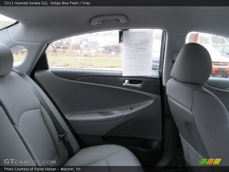Indigo Blue Pearl / Gray 2011 Hyundai Sonata GLS