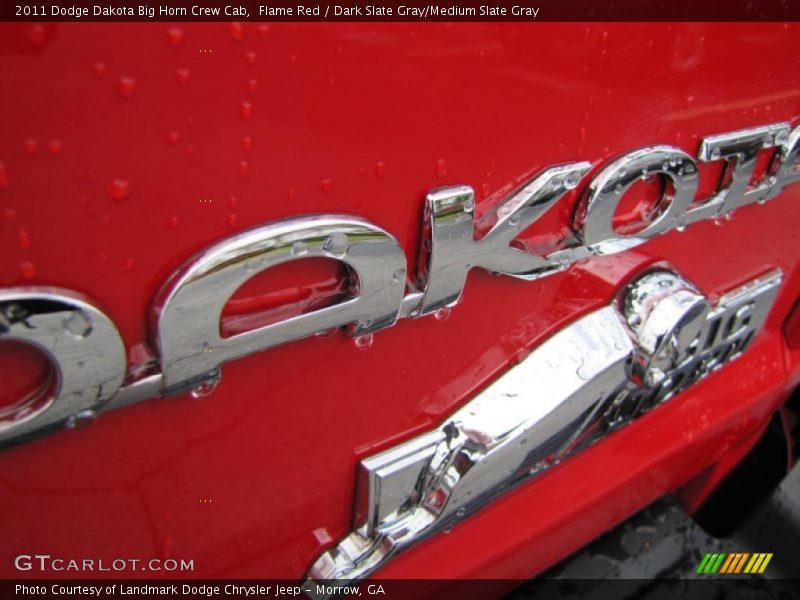 Flame Red / Dark Slate Gray/Medium Slate Gray 2011 Dodge Dakota Big Horn Crew Cab
