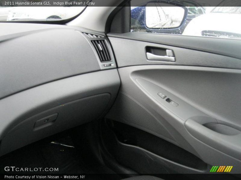 Indigo Blue Pearl / Gray 2011 Hyundai Sonata GLS
