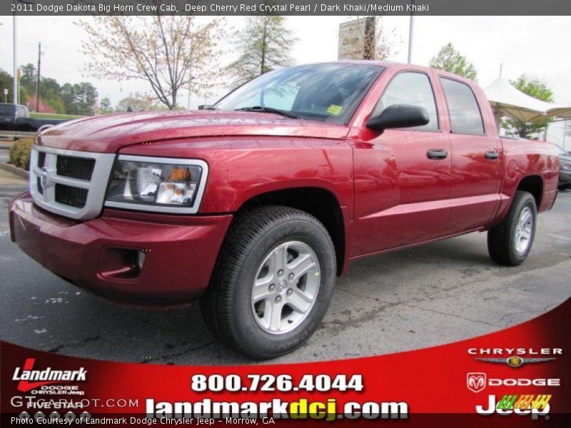 Deep Cherry Red Crystal Pearl / Dark Khaki/Medium Khaki 2011 Dodge Dakota Big Horn Crew Cab