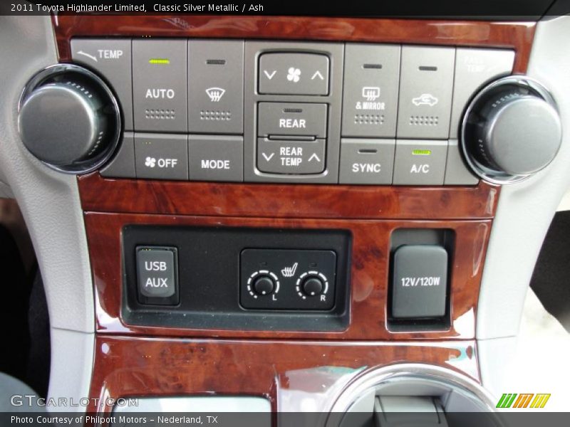 Controls of 2011 Highlander Limited