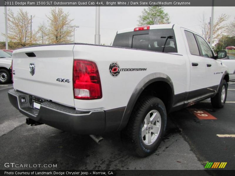 Bright White / Dark Slate Gray/Medium Graystone 2011 Dodge Ram 1500 SLT Outdoorsman Quad Cab 4x4