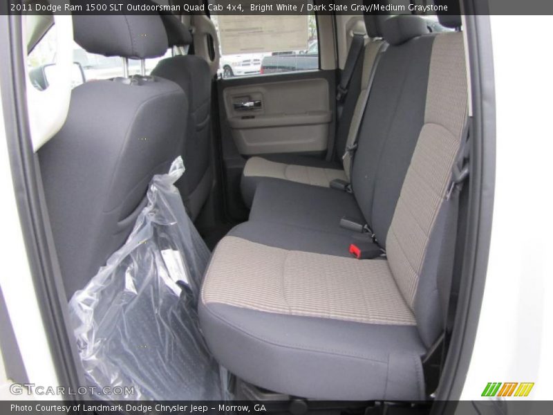 Bright White / Dark Slate Gray/Medium Graystone 2011 Dodge Ram 1500 SLT Outdoorsman Quad Cab 4x4