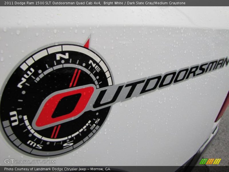 Bright White / Dark Slate Gray/Medium Graystone 2011 Dodge Ram 1500 SLT Outdoorsman Quad Cab 4x4
