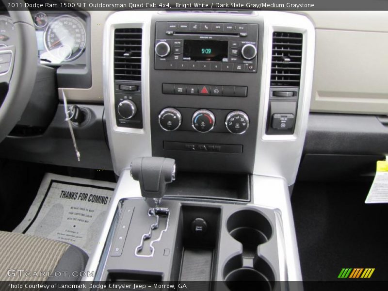 Bright White / Dark Slate Gray/Medium Graystone 2011 Dodge Ram 1500 SLT Outdoorsman Quad Cab 4x4
