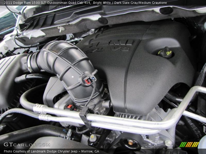 Bright White / Dark Slate Gray/Medium Graystone 2011 Dodge Ram 1500 SLT Outdoorsman Quad Cab 4x4
