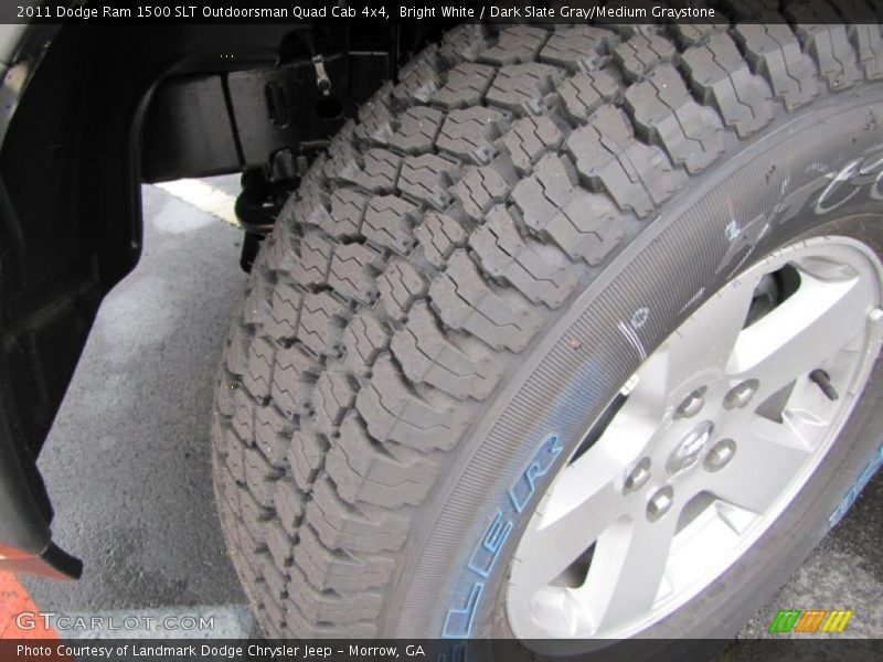 Bright White / Dark Slate Gray/Medium Graystone 2011 Dodge Ram 1500 SLT Outdoorsman Quad Cab 4x4