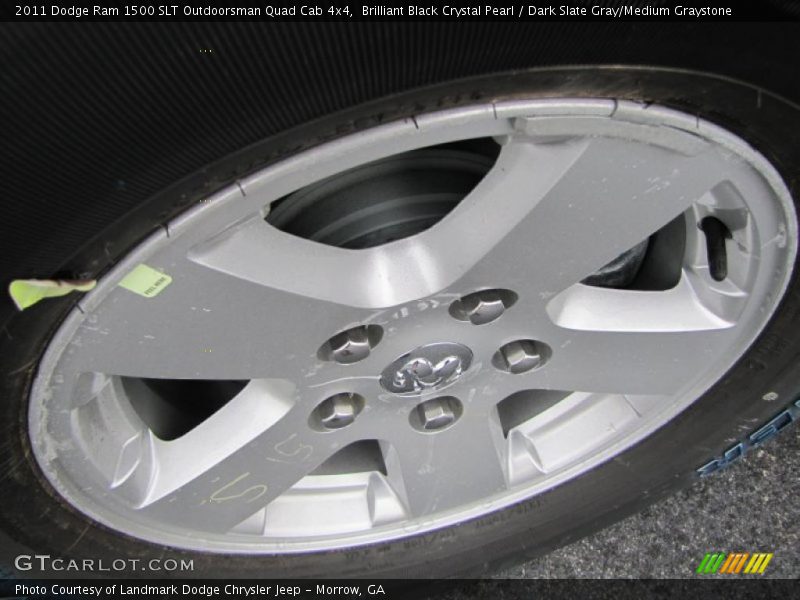 Brilliant Black Crystal Pearl / Dark Slate Gray/Medium Graystone 2011 Dodge Ram 1500 SLT Outdoorsman Quad Cab 4x4