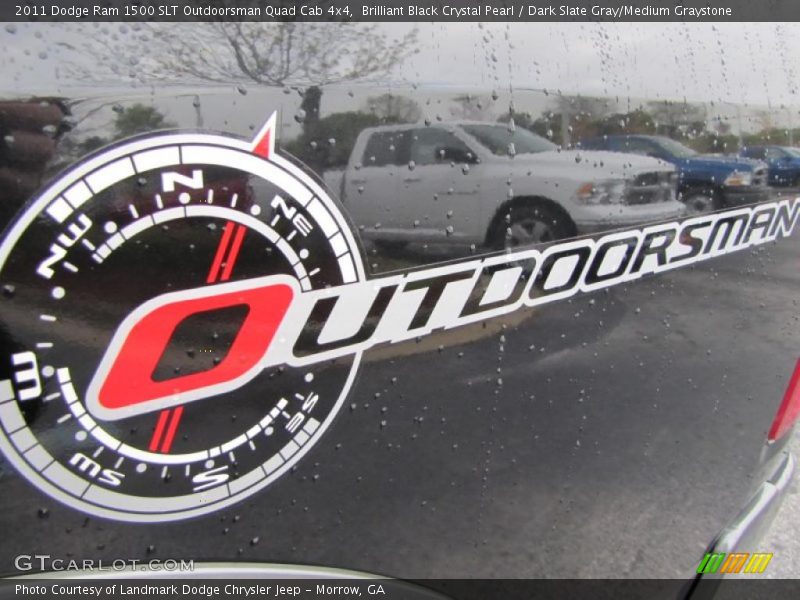 Brilliant Black Crystal Pearl / Dark Slate Gray/Medium Graystone 2011 Dodge Ram 1500 SLT Outdoorsman Quad Cab 4x4