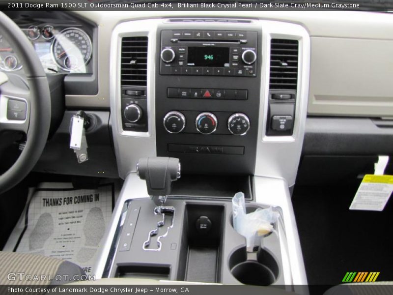 Brilliant Black Crystal Pearl / Dark Slate Gray/Medium Graystone 2011 Dodge Ram 1500 SLT Outdoorsman Quad Cab 4x4