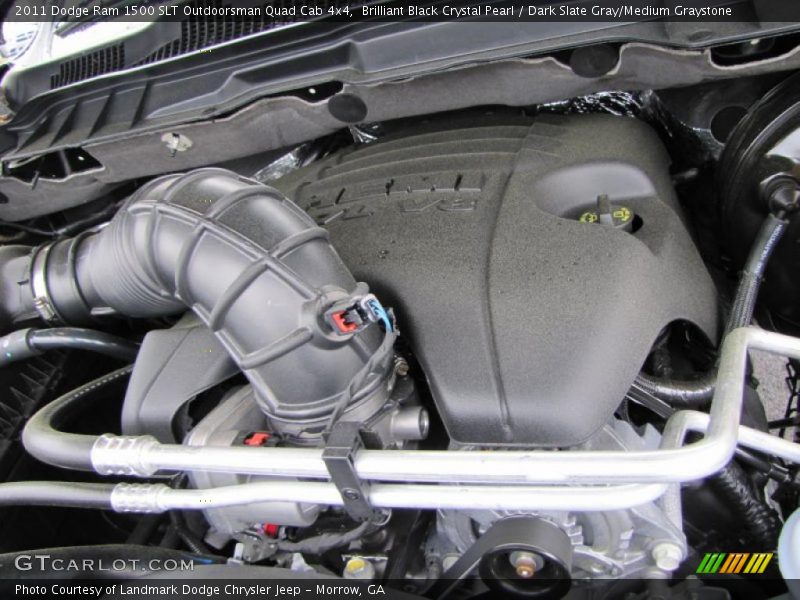 Brilliant Black Crystal Pearl / Dark Slate Gray/Medium Graystone 2011 Dodge Ram 1500 SLT Outdoorsman Quad Cab 4x4