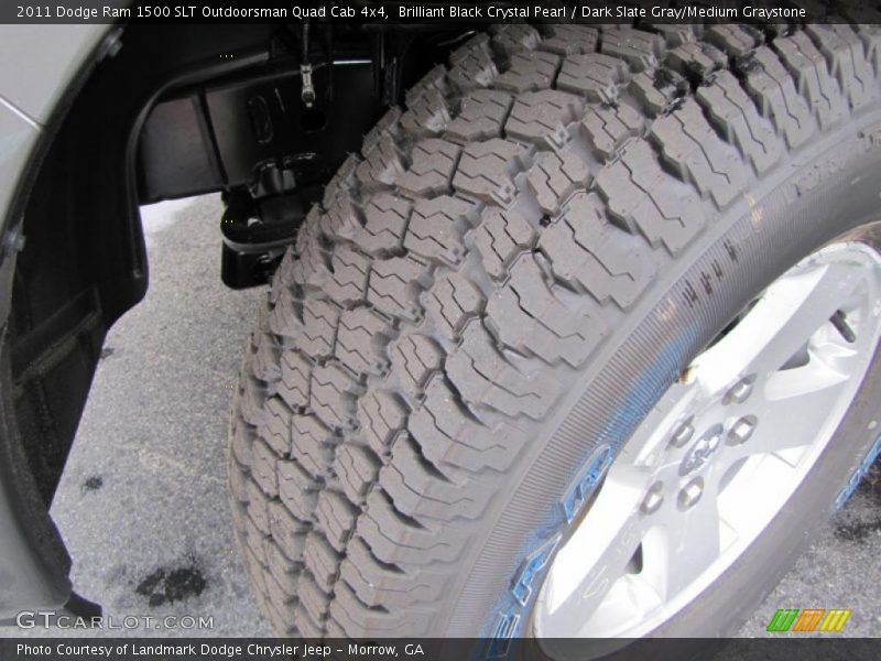 Brilliant Black Crystal Pearl / Dark Slate Gray/Medium Graystone 2011 Dodge Ram 1500 SLT Outdoorsman Quad Cab 4x4