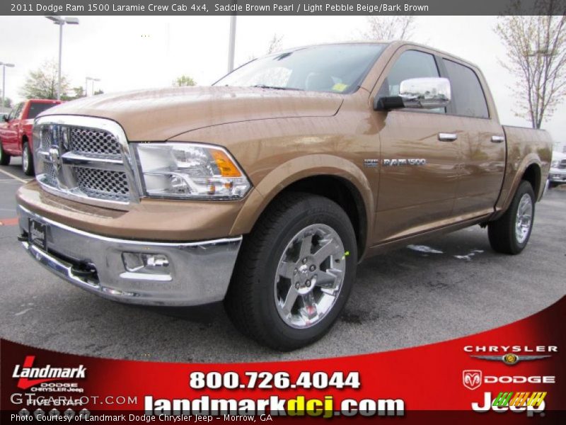 Saddle Brown Pearl / Light Pebble Beige/Bark Brown 2011 Dodge Ram 1500 Laramie Crew Cab 4x4