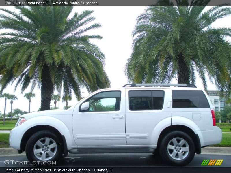 Avalanche White / Graphite 2008 Nissan Pathfinder SE