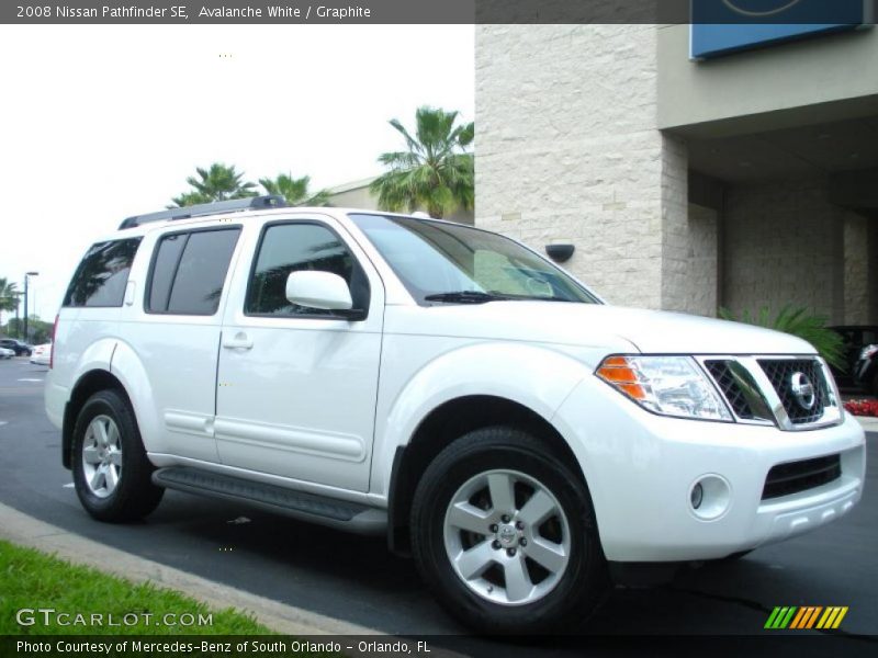 Avalanche White / Graphite 2008 Nissan Pathfinder SE