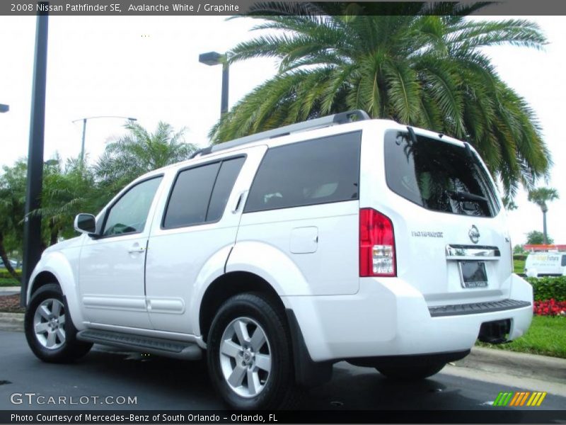 Avalanche White / Graphite 2008 Nissan Pathfinder SE