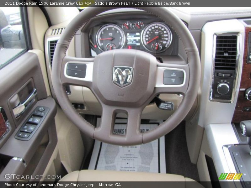 Saddle Brown Pearl / Light Pebble Beige/Bark Brown 2011 Dodge Ram 1500 Laramie Crew Cab 4x4