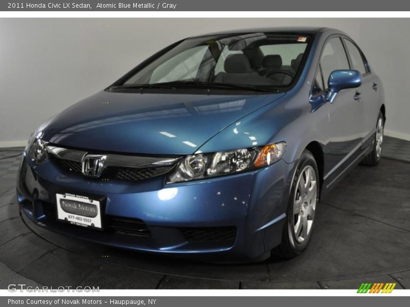 Atomic Blue Metallic / Gray 2011 Honda Civic LX Sedan