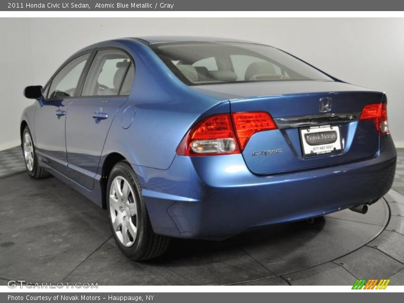 Atomic Blue Metallic / Gray 2011 Honda Civic LX Sedan