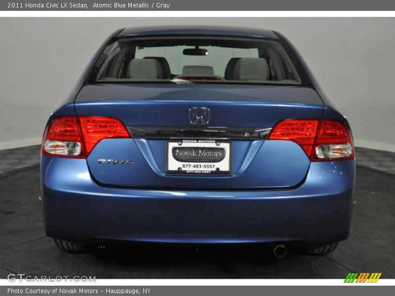 Atomic Blue Metallic / Gray 2011 Honda Civic LX Sedan