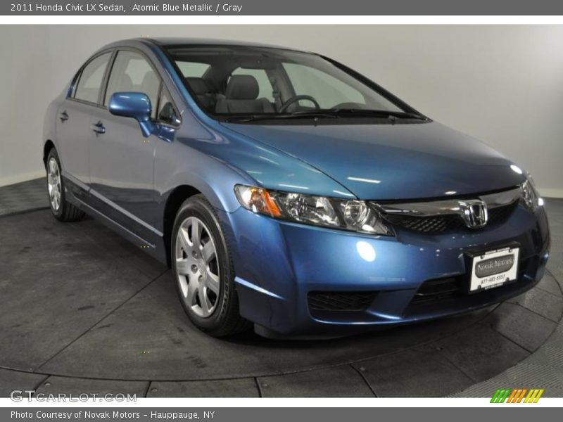 Atomic Blue Metallic / Gray 2011 Honda Civic LX Sedan