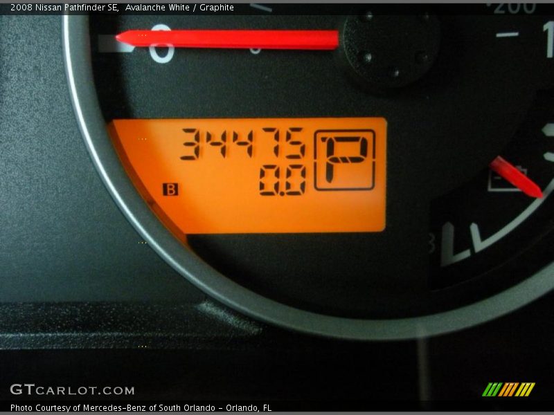 Avalanche White / Graphite 2008 Nissan Pathfinder SE