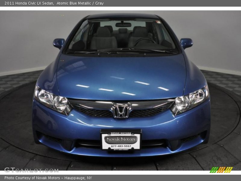 Atomic Blue Metallic / Gray 2011 Honda Civic LX Sedan