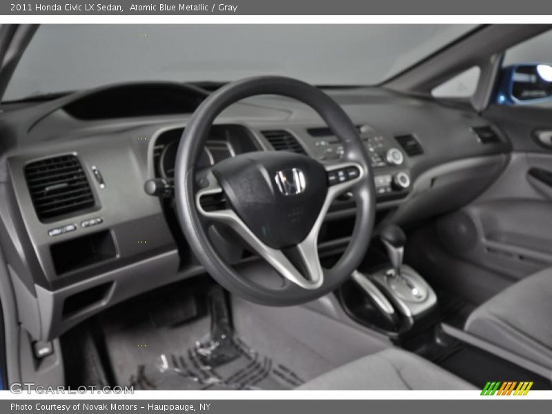 Atomic Blue Metallic / Gray 2011 Honda Civic LX Sedan