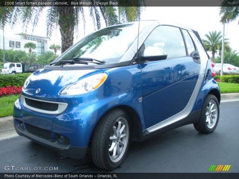 Front 3/4 View of 2008 fortwo passion cabriolet