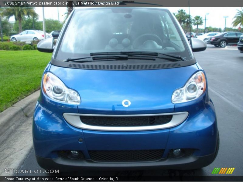 Blue Metallic / Design Black 2008 Smart fortwo passion cabriolet