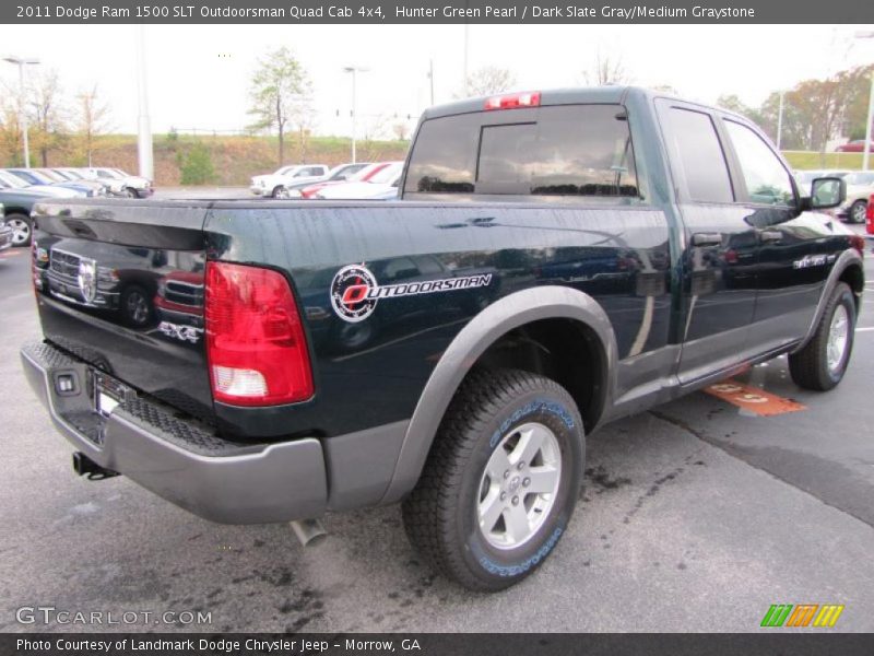 Hunter Green Pearl / Dark Slate Gray/Medium Graystone 2011 Dodge Ram 1500 SLT Outdoorsman Quad Cab 4x4