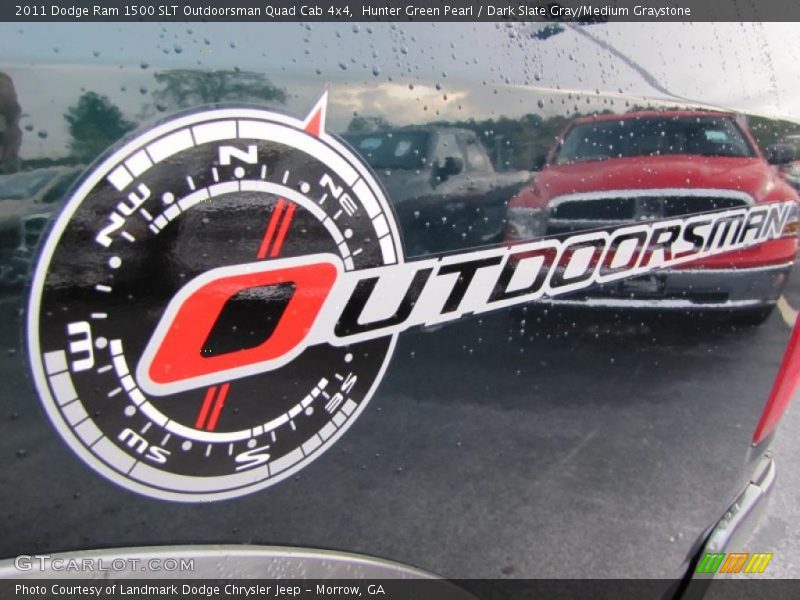 Hunter Green Pearl / Dark Slate Gray/Medium Graystone 2011 Dodge Ram 1500 SLT Outdoorsman Quad Cab 4x4