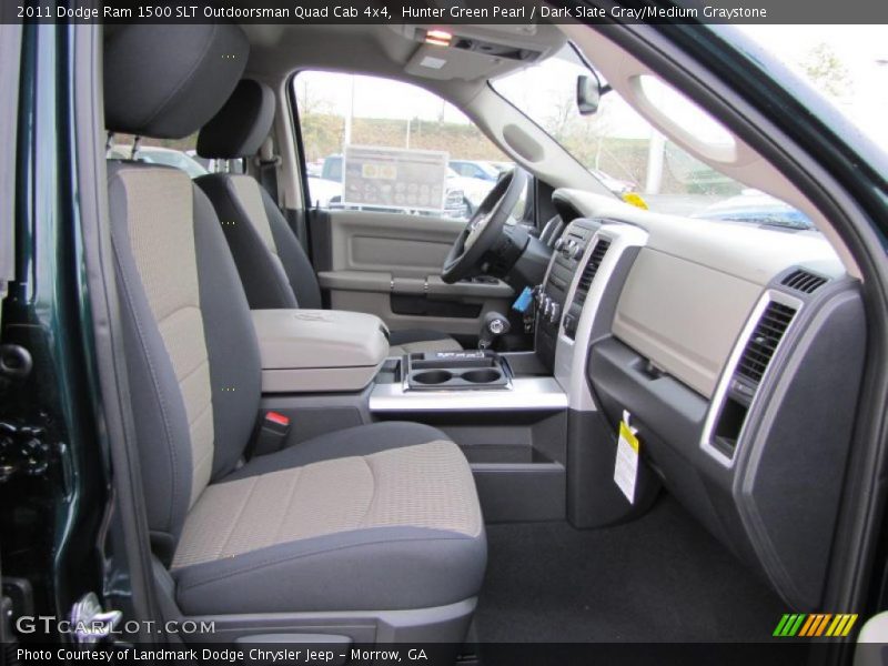 Hunter Green Pearl / Dark Slate Gray/Medium Graystone 2011 Dodge Ram 1500 SLT Outdoorsman Quad Cab 4x4