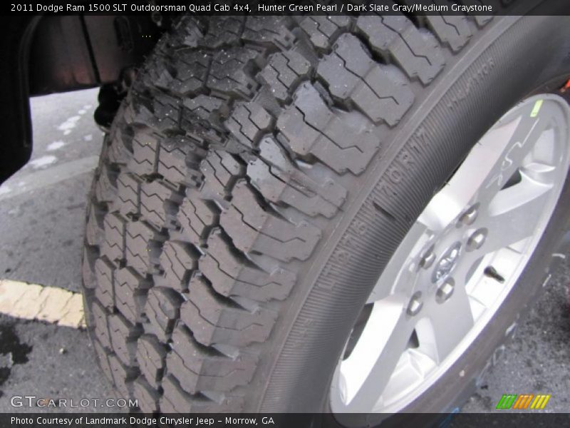 Hunter Green Pearl / Dark Slate Gray/Medium Graystone 2011 Dodge Ram 1500 SLT Outdoorsman Quad Cab 4x4