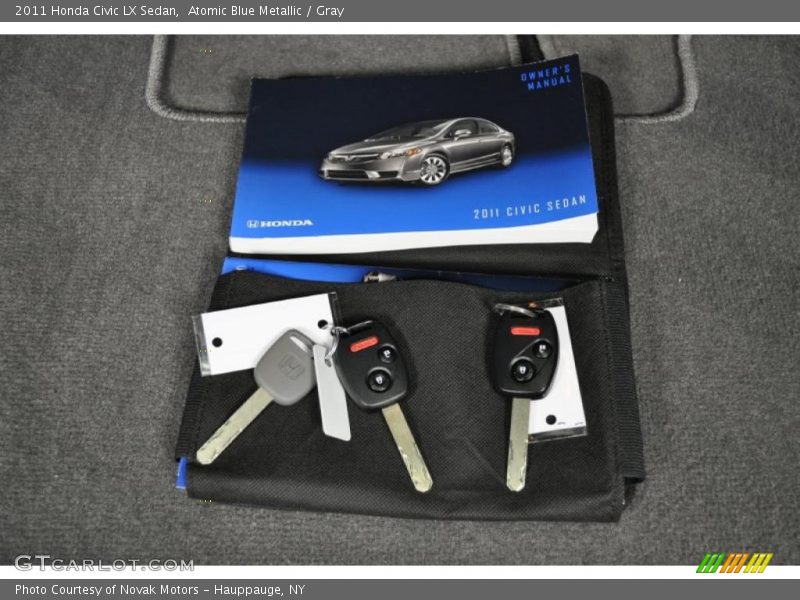 Atomic Blue Metallic / Gray 2011 Honda Civic LX Sedan