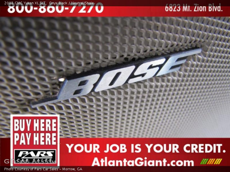 Onyx Black / Neutral/Shale 2003 GMC Yukon XL SLT
