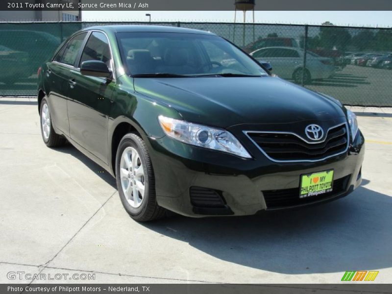 Spruce Green Mica / Ash 2011 Toyota Camry LE