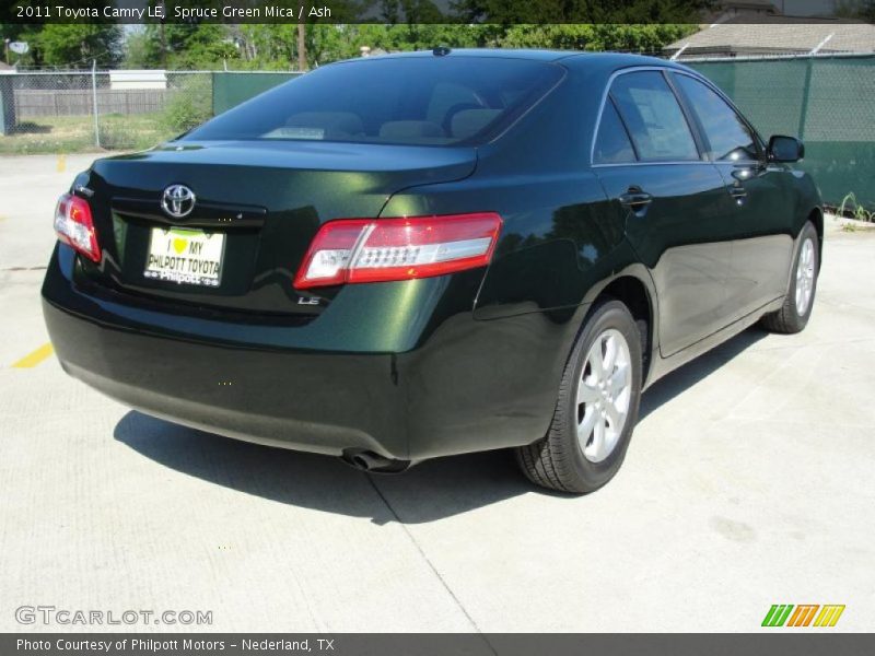 Spruce Green Mica / Ash 2011 Toyota Camry LE